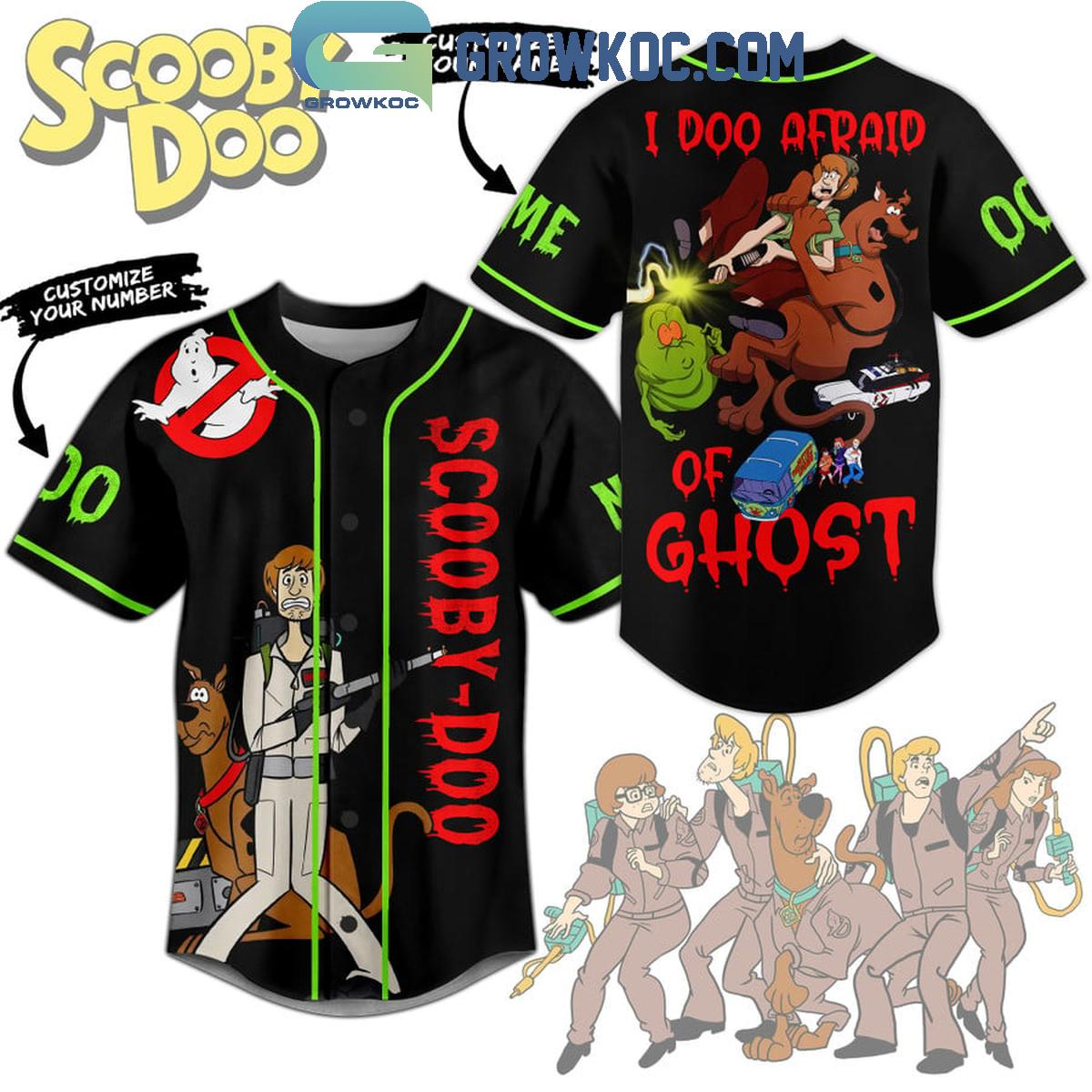 Ghostbusters Scooby-Doo I Doo Afraid Of Ghost Personalized Baseball Jersey Unisex T-shirt, Sweatshirt, Hoodie, Long Sleeve Tee - T-Shirt, Sweatshirt, Hoodie