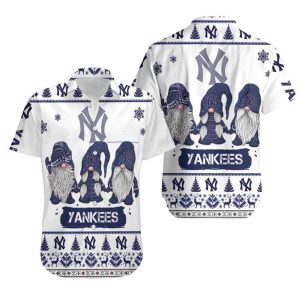 Gnomes MLB New York Yankees Hawaiian Shirt Christmas Gift For Baseball Lovers Unisex T-shirt, Sweatshirt, Hoodie, Long Sleeve Tee - T-Shirt, Sweatshirt, Hoodie