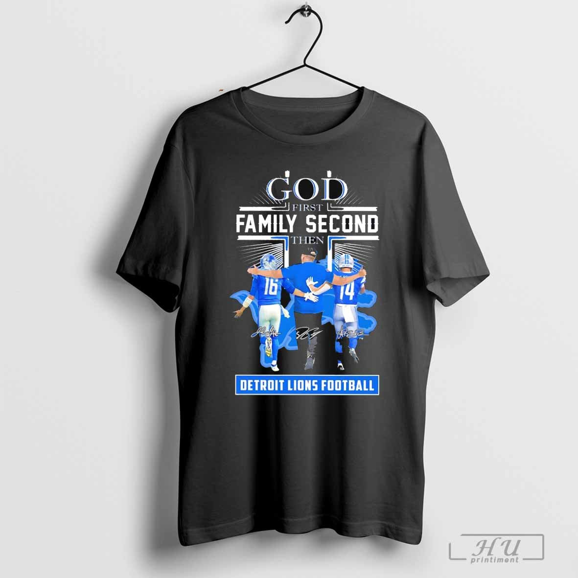 God First Family Second Then Detroit Lions Football Superstars Signatures T-Shirts, Hoodie, Sweatshirt - T-Shirt, Sweatshirt, Hoodie