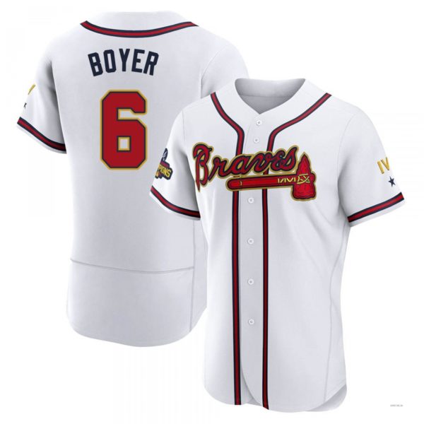 Atlanta Braves #6 Clete Boyer Cream Alternate Jersey Stitches Baseball Jerseys baseball jersey product view 1