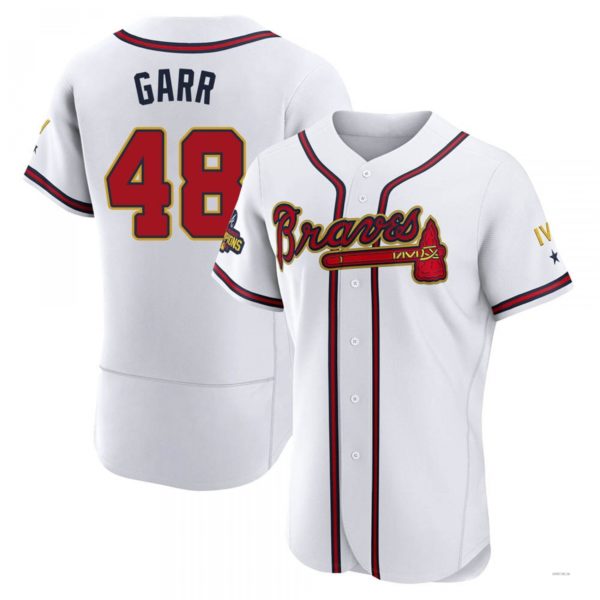 Atlanta Braves #48 Ralph Garr Gold White 2022 Program Jersey Stitches Baseball Jerseys baseball jersey product view 1