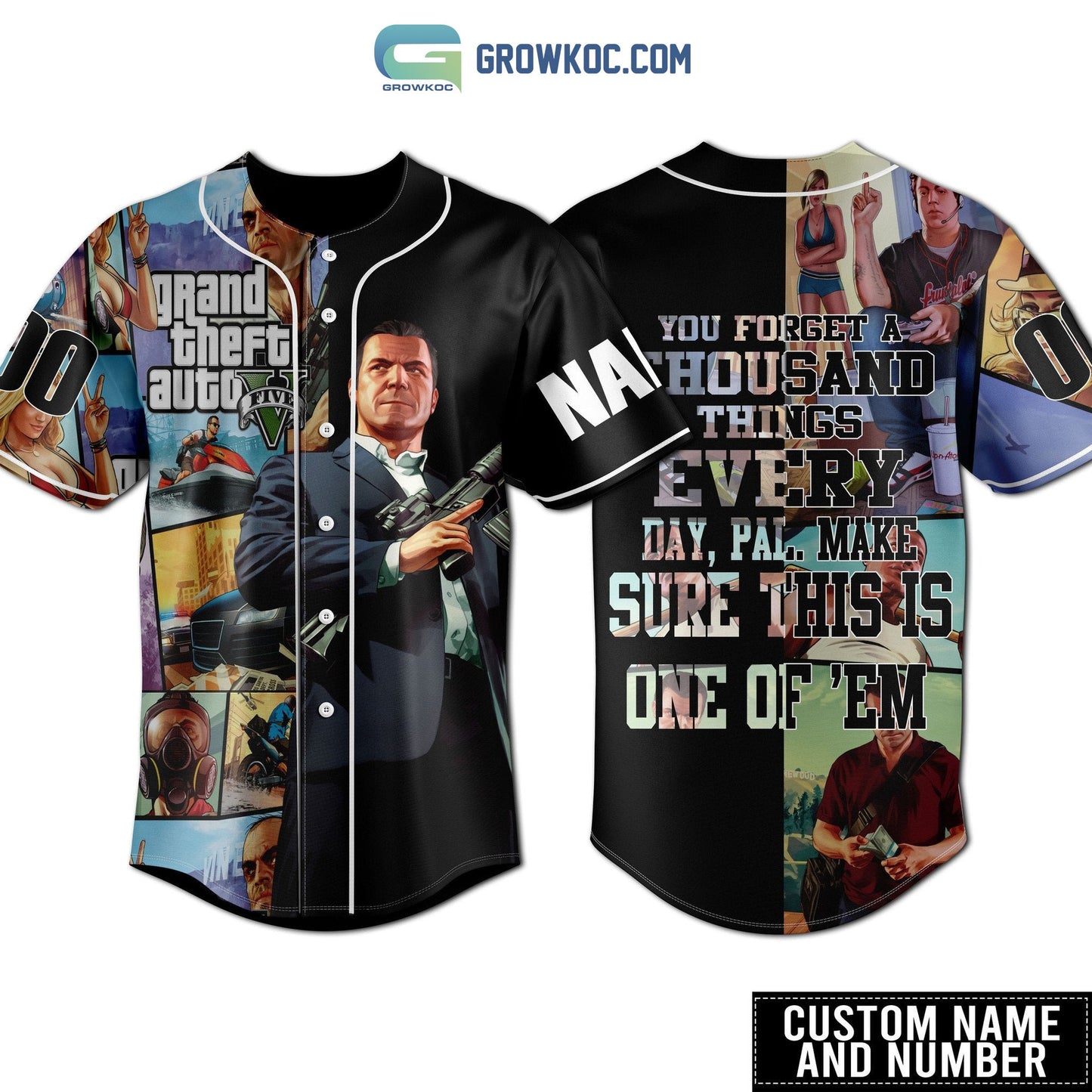 Grand Theft Auto V Personalized Baseball Jersey Unisex T-shirt, Sweatshirt, Hoodie, Long Sleeve Tee - T-Shirt, Sweatshirt, Hoodie