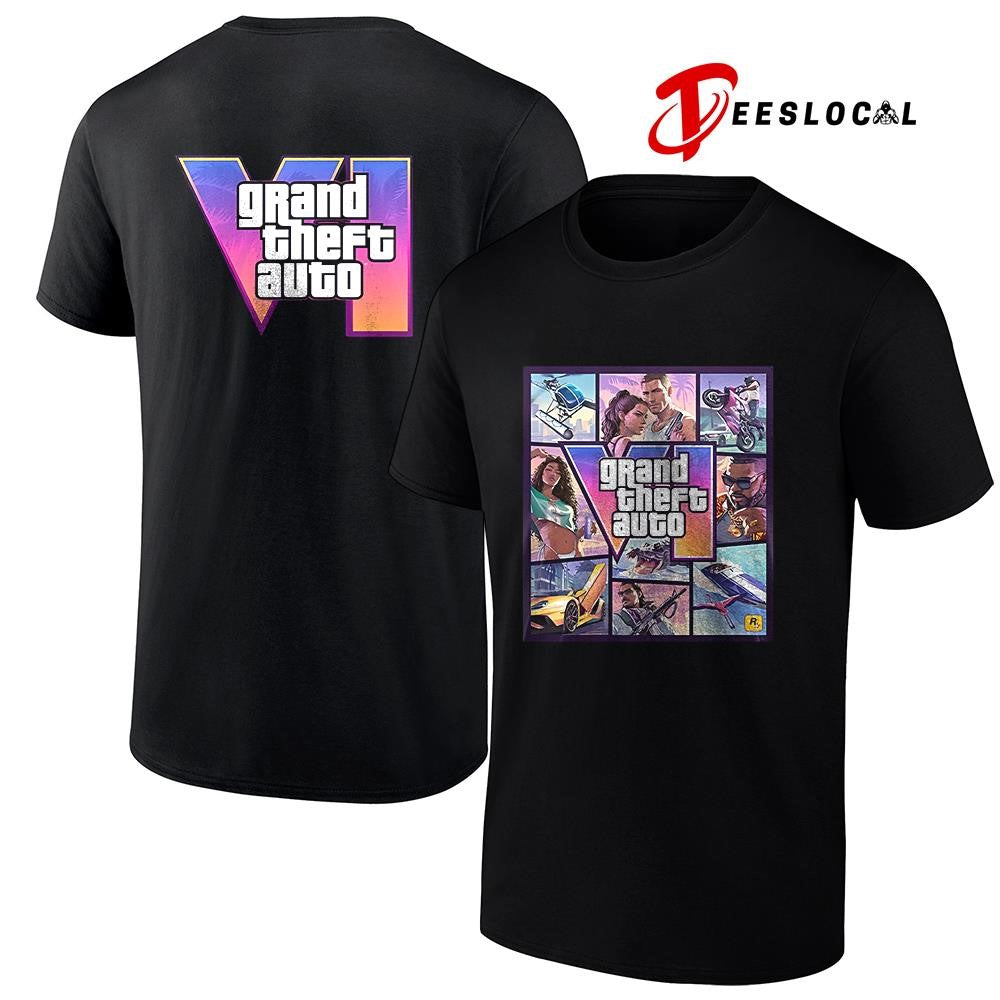 Grand Theft Auto VI GTA graphic shirt Unisex T-shirt, Sweatshirt, Hoodie, Long Sleeve Tee - T-Shirt, Sweatshirt, Hoodie
