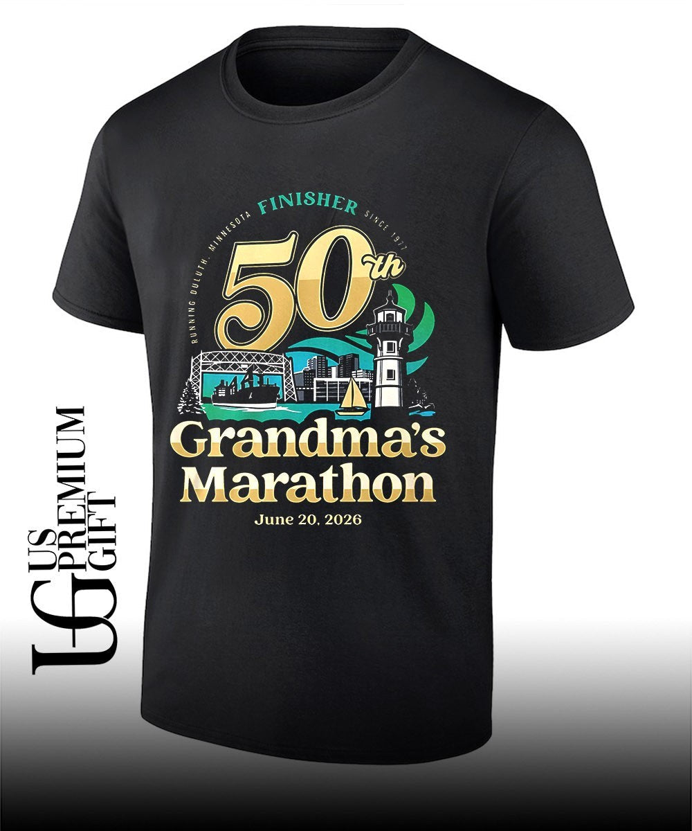 Grandmas Marathon 50th Anniversary 2026 Finisher shirt Unisex T-shirt, Sweatshirt, Hoodie, Long Sleeve Tee - T-Shirt, Sweatshirt, Hoodie