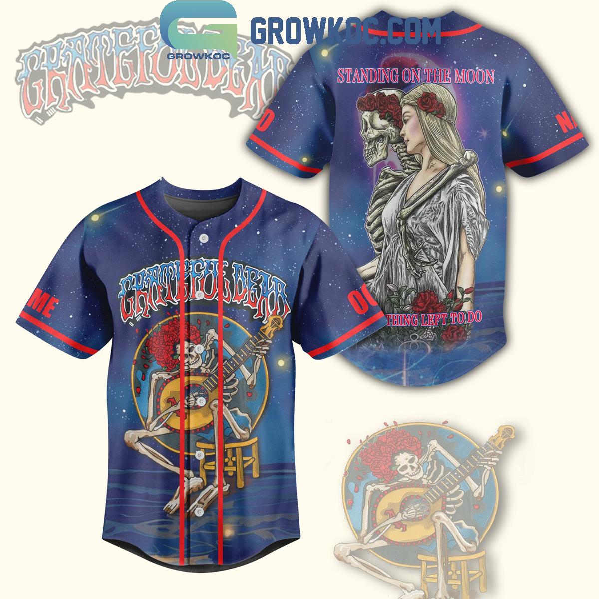 Grateful Dead Standing On The Moon Personalized Baseball Jersey Unisex T-shirt, Sweatshirt, Hoodie, Long Sleeve Tee - T-Shirt, Sweatshirt, Hoodie