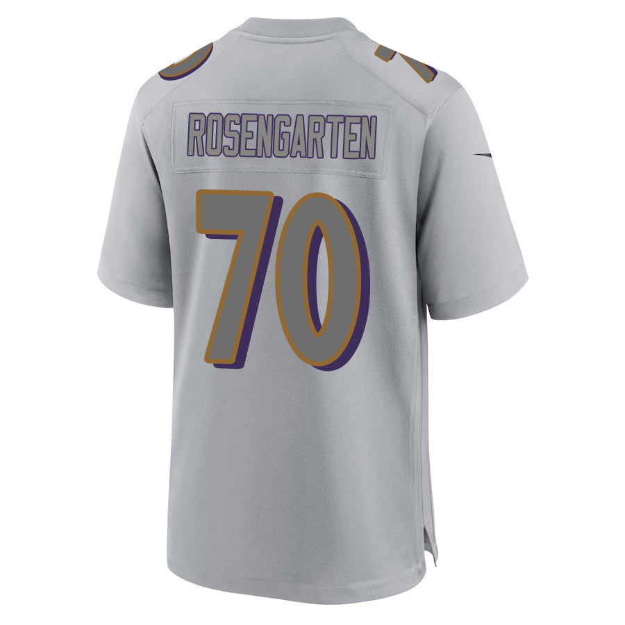B.Ravens #70 Roger Rosengarten Gray Game Jersey Stitched American Football Jerseys football jersey product view 1