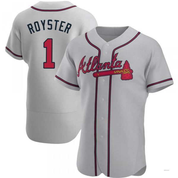Atlanta Braves #1 Jerry Royster Gray Road Jersey Stitches Baseball Jerseys baseball jersey product view 1
