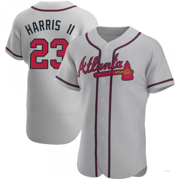 Atlanta Braves #23 Michael Harris II Gray Road Jersey Stitches Baseball Jerseys baseball jersey product view 1