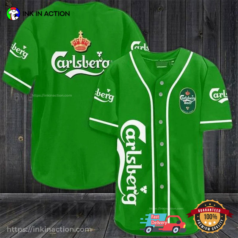 Green Carlsberg Baseball Jersey Unisex T-shirt, Sweatshirt, Hoodie, Long Sleeve Tee - T-Shirt, Sweatshirt, Hoodie