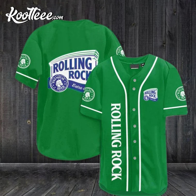 Green Rolling Rock Beer Lover Baseball Jersey Unisex T-shirt, Sweatshirt, Hoodie, Long Sleeve Tee - T-Shirt, Sweatshirt, Hoodie