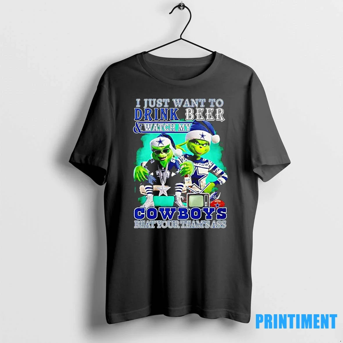 Grinch I Just Want Drink Beer Watch My Dallas Cowboys Beat Your Teams T-Shirts, Hoodie, Sweatshirt - T-Shirt, Sweatshirt, Hoodie