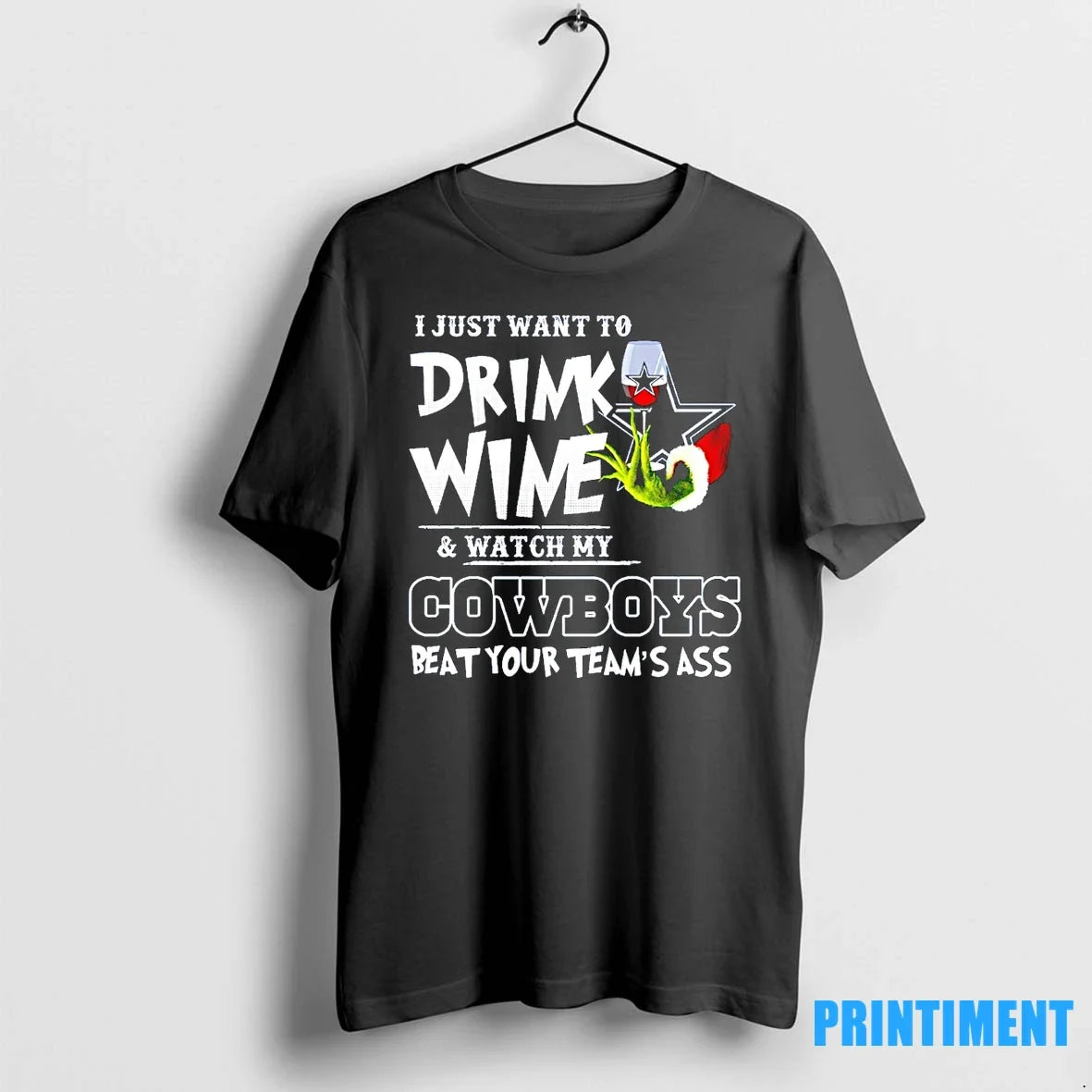 Grinch I Just Want Drink Wine Watch My Dallas Cowboys Beat Your Teams T-Shirts, Hoodie, Sweatshirt - T-Shirt, Sweatshirt, Hoodie