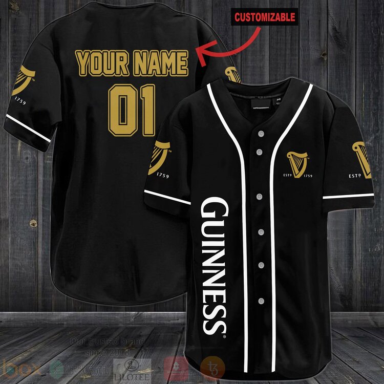 FASHION Guinness 1759 Personalized Baseball Jerseys Botton Shirt Unisex T-shirt, Sweatshirt, Hoodie, Long Sleeve Tee - T-Shirt, Sweatshirt, Hoodie