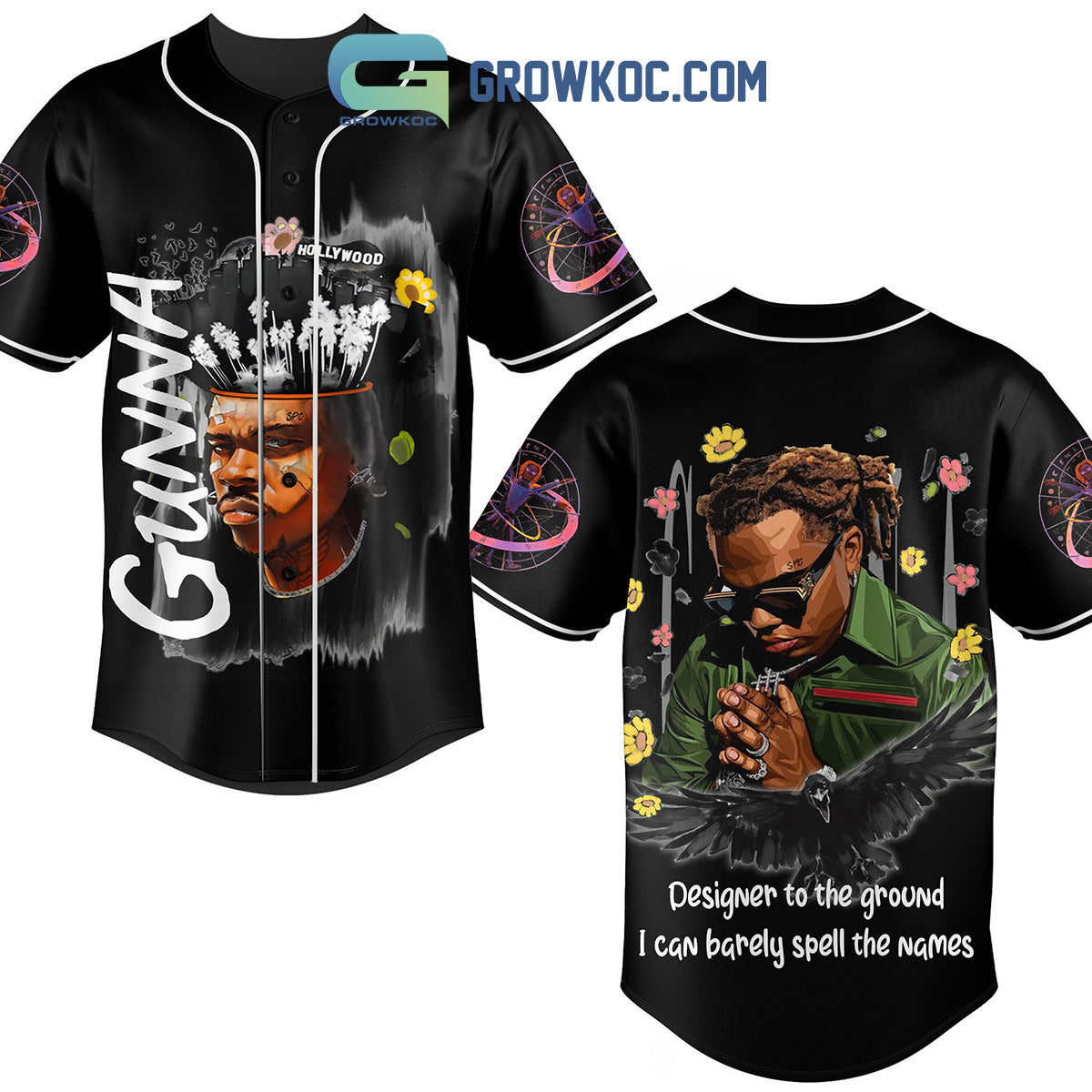 Gunna Designer To The Ground I Can Barely Spell The Name Baseball Jersey Unisex T-shirt, Sweatshirt, Hoodie, Long Sleeve Tee - T-Shirt, Sweatshirt, Hoodie