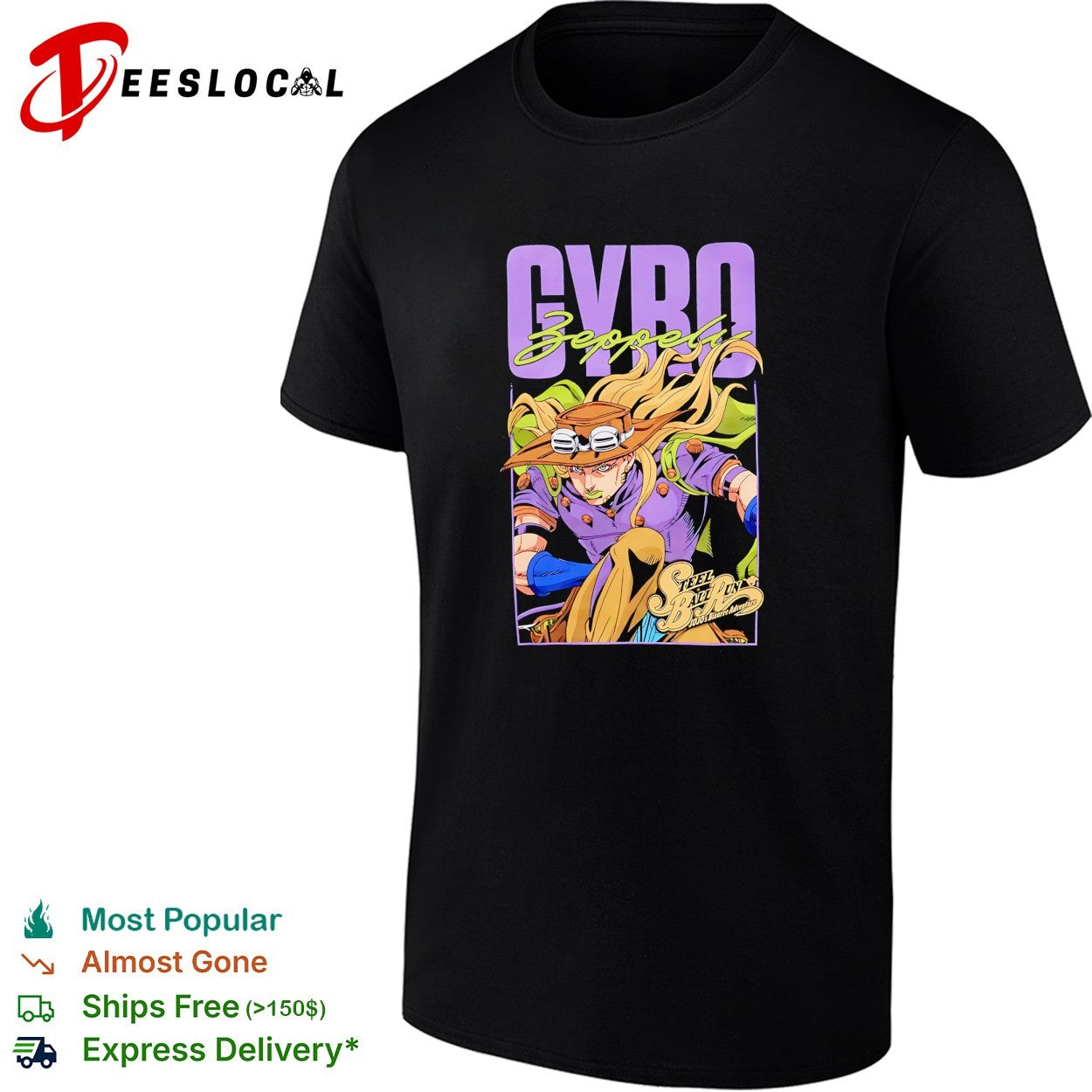 Gyro Zeppeli shirt Unisex T-shirt, Sweatshirt, Hoodie, Long Sleeve Tee - T-Shirt, Sweatshirt, Hoodie