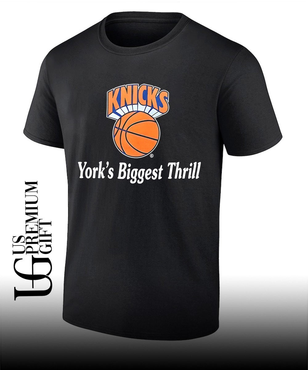 Hailey Bieber Knicks Yorks Biggest Thrill logo shirt Unisex T-shirt, Sweatshirt, Hoodie, Long Sleeve Tee - T-Shirt, Sweatshirt, Hoodie