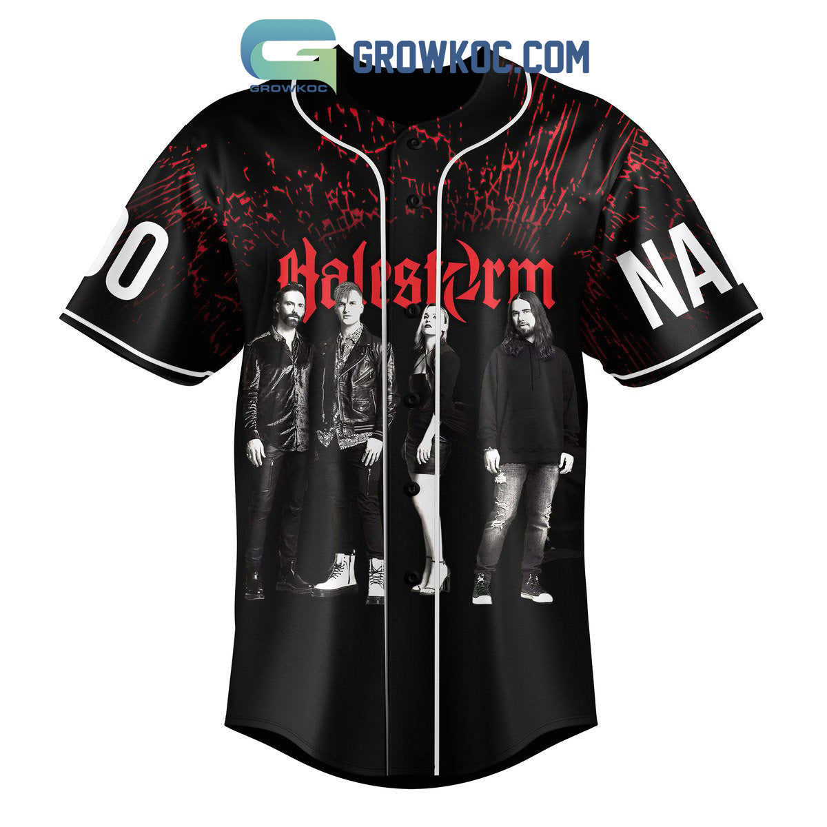 Halestorm Fall Tour 2023 The Warning And New Years Day Personalized Baseball Jersey Unisex T-shirt, Sweatshirt, Hoodie, Long Sleeve Tee - T-Shirt, Sweatshirt, Hoodie