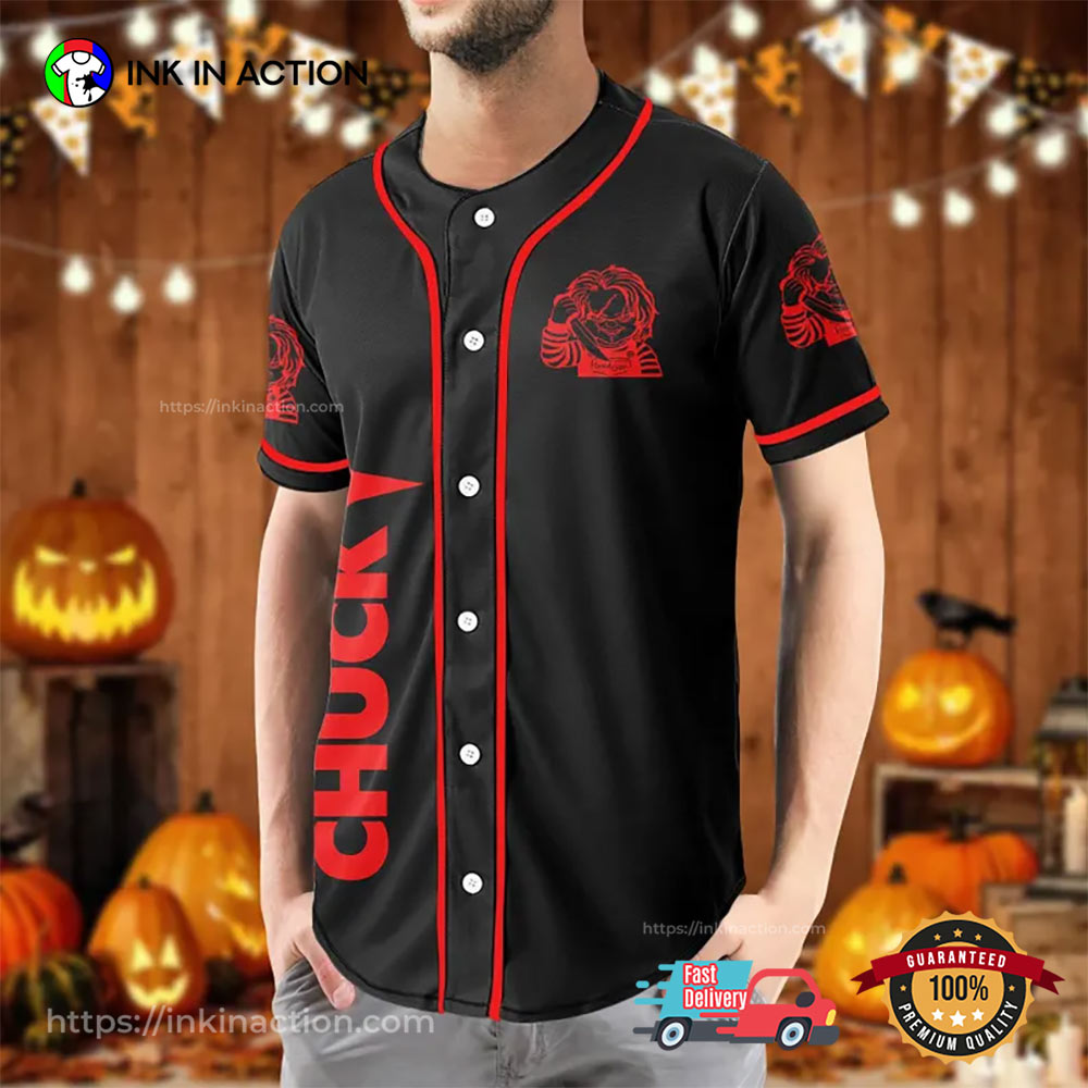 Halloween Chucky Baseball Jersey Unisex T-shirt, Sweatshirt, Hoodie, Long Sleeve Tee - T-Shirt, Sweatshirt, Hoodie