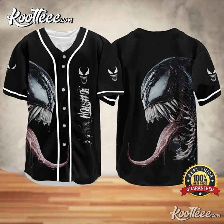 Halloween Venom Custom Baseball Jersey Unisex T-shirt, Sweatshirt, Hoodie, Long Sleeve Tee - T-Shirt, Sweatshirt, Hoodie