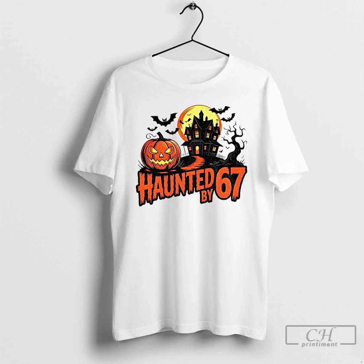 Haunted 67 Retro Halloween Six Seven Meme T-Shirts, Hoodie, Sweatshirt - T-Shirt, Sweatshirt, Hoodie