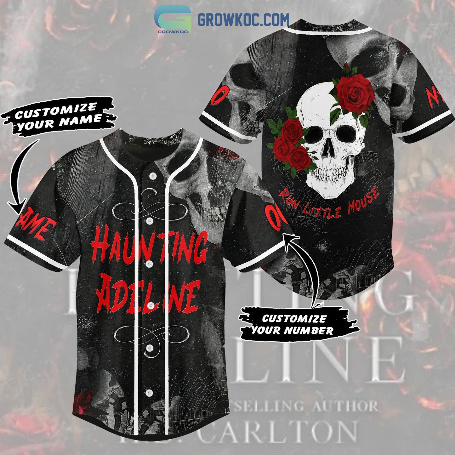 Haunting Adeline Run Little Mouse Personalized Baseball Jersey Unisex T-shirt, Sweatshirt, Hoodie, Long Sleeve Tee - T-Shirt, Sweatshirt, Hoodie