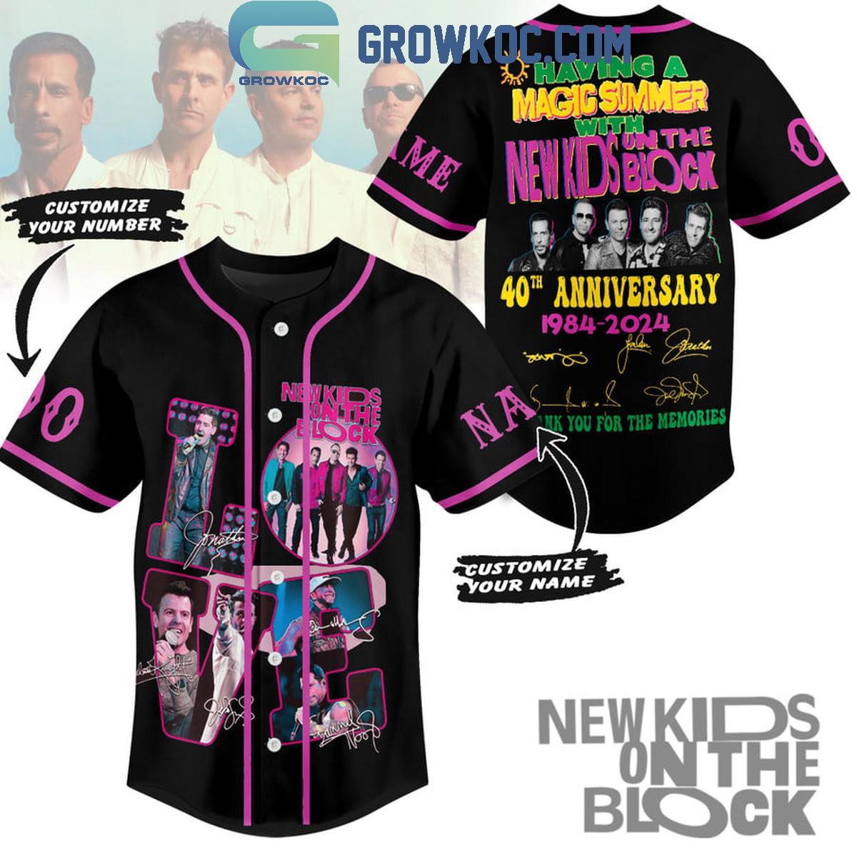 Having A Magic Summer Tour 2024 With NKOTB Personalized Baseball Jersey Unisex T-shirt, Sweatshirt, Hoodie, Long Sleeve Tee - T-Shirt, Sweatshirt, Hoodie