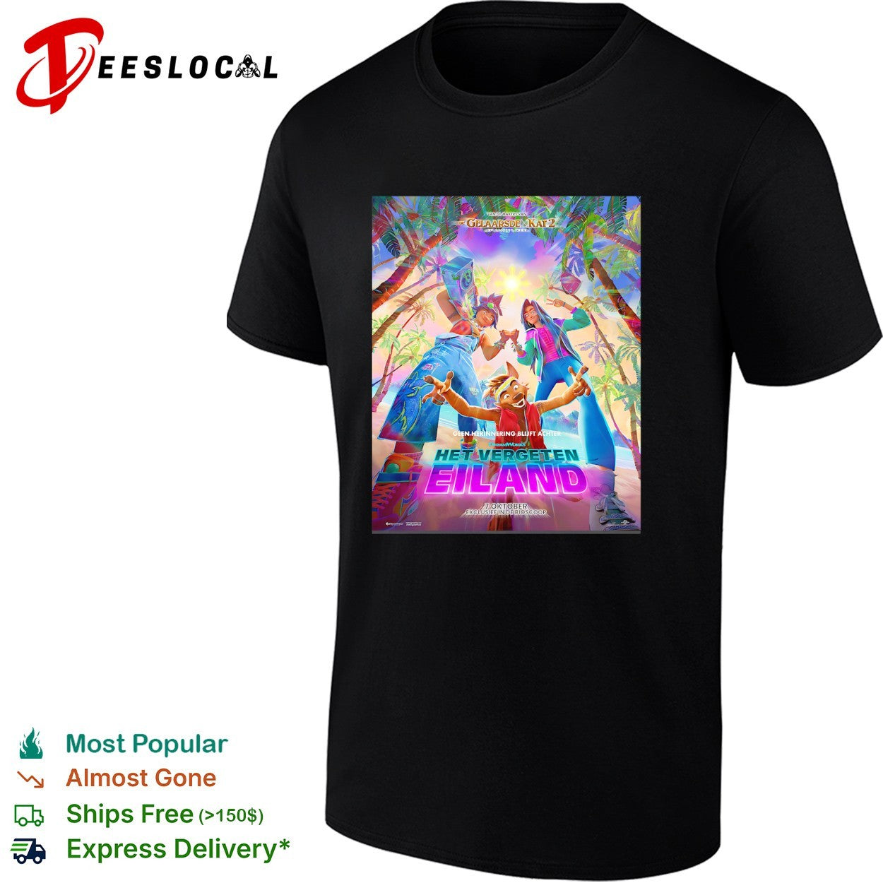 Het Vergeten Eiland movie poster shirt Unisex T-shirt, Sweatshirt, Hoodie, Long Sleeve Tee - T-Shirt, Sweatshirt, Hoodie