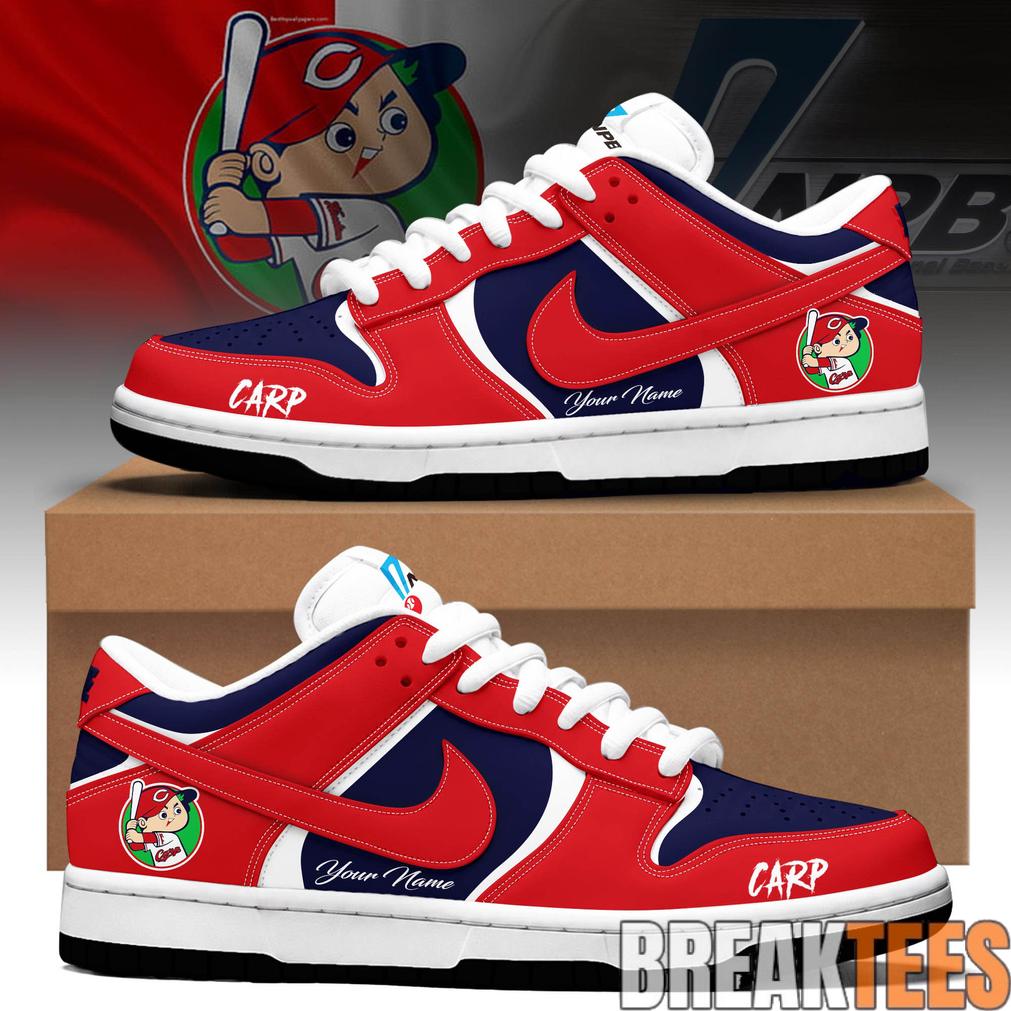 Hiroshima Toyo Carp Custom Dunk Low Sneakers Unisex T-shirt, Sweatshirt, Hoodie, Long Sleeve Tee - T-Shirt, Sweatshirt, Hoodie