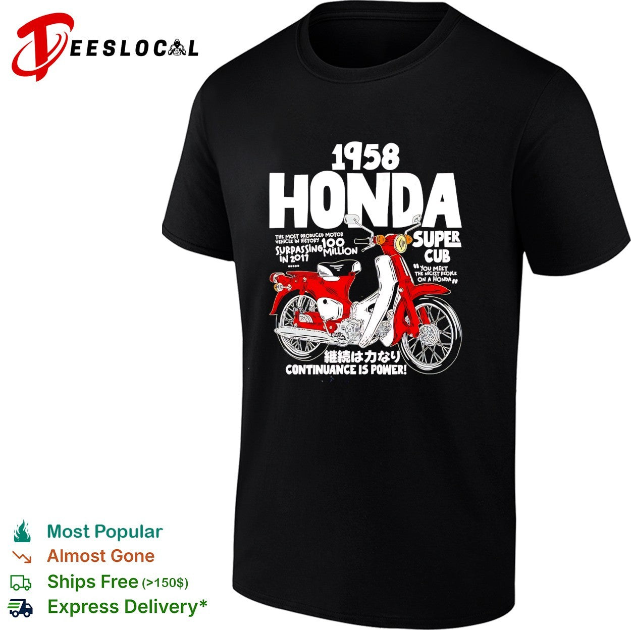 Honda Super Cub 1958 shirt Unisex T-shirt, Sweatshirt, Hoodie, Long Sleeve Tee - T-Shirt, Sweatshirt, Hoodie