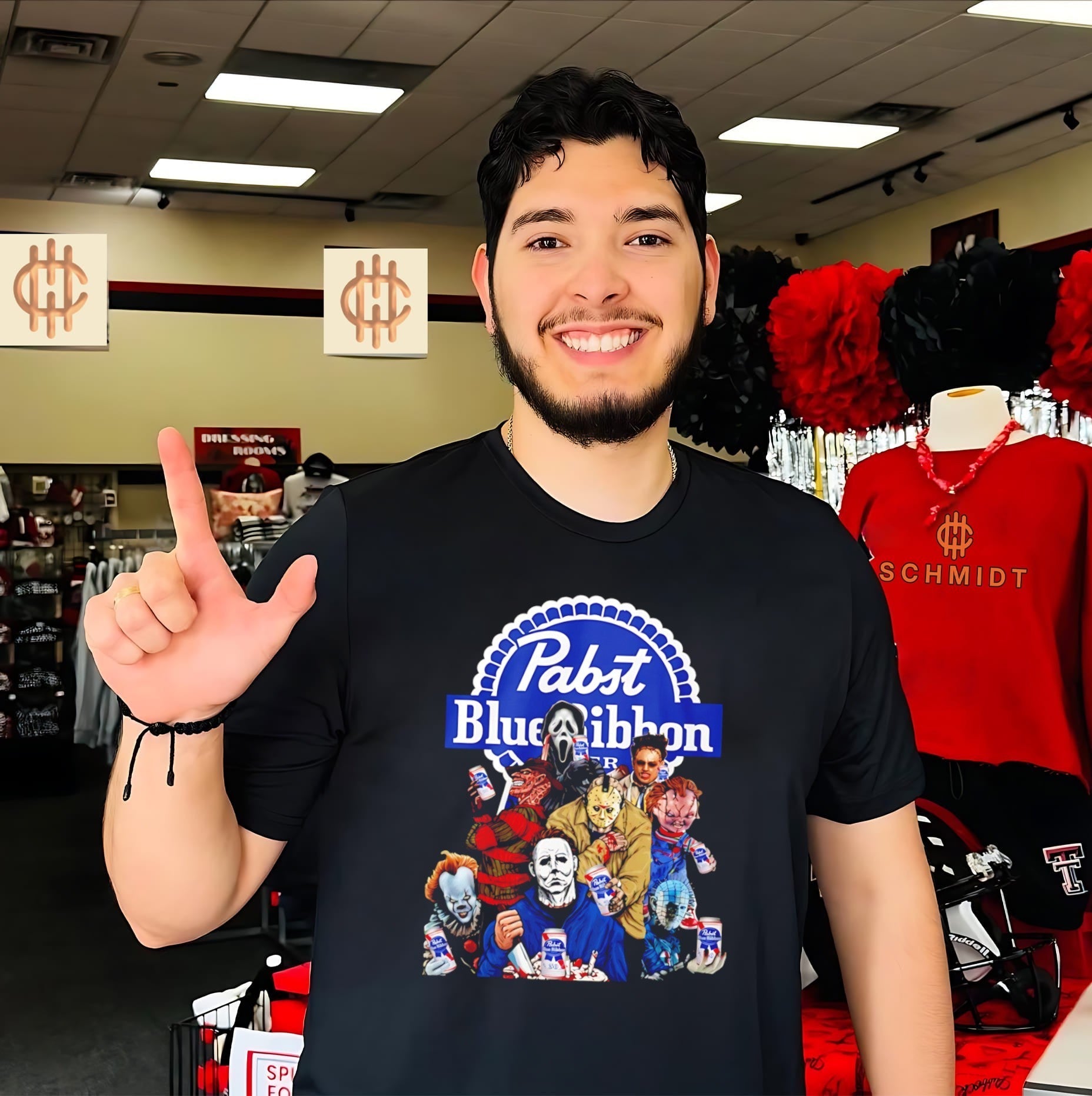 Horror Characters Pabst Blue Ribbon Shirt Unisex T-shirt, Sweatshirt, Hoodie, Long Sleeve Tee - T-Shirt, Sweatshirt, Hoodie