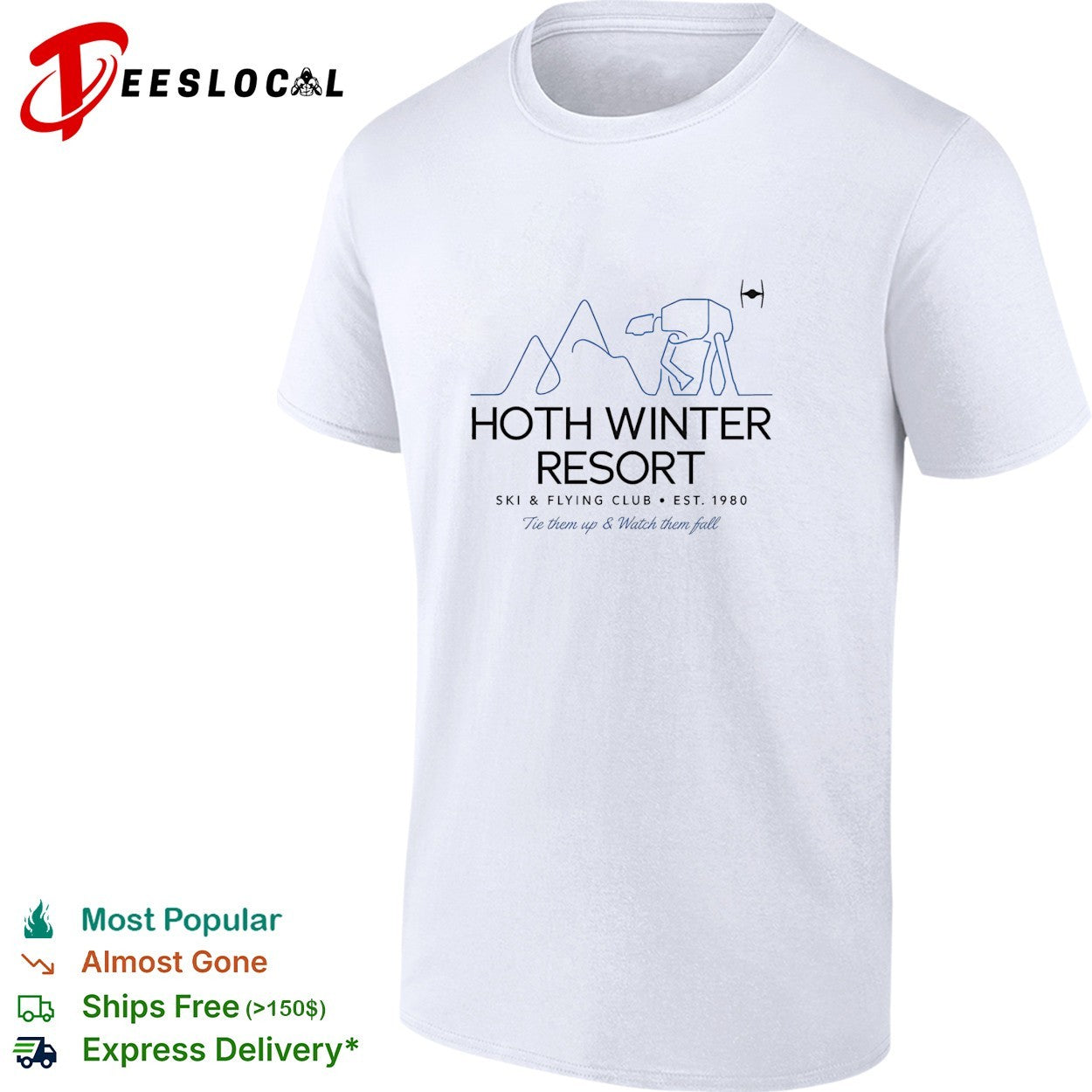 Hoth Winter Resort ski flying club poster shirt Unisex T-shirt, Sweatshirt, Hoodie, Long Sleeve Tee - T-Shirt, Sweatshirt, Hoodie