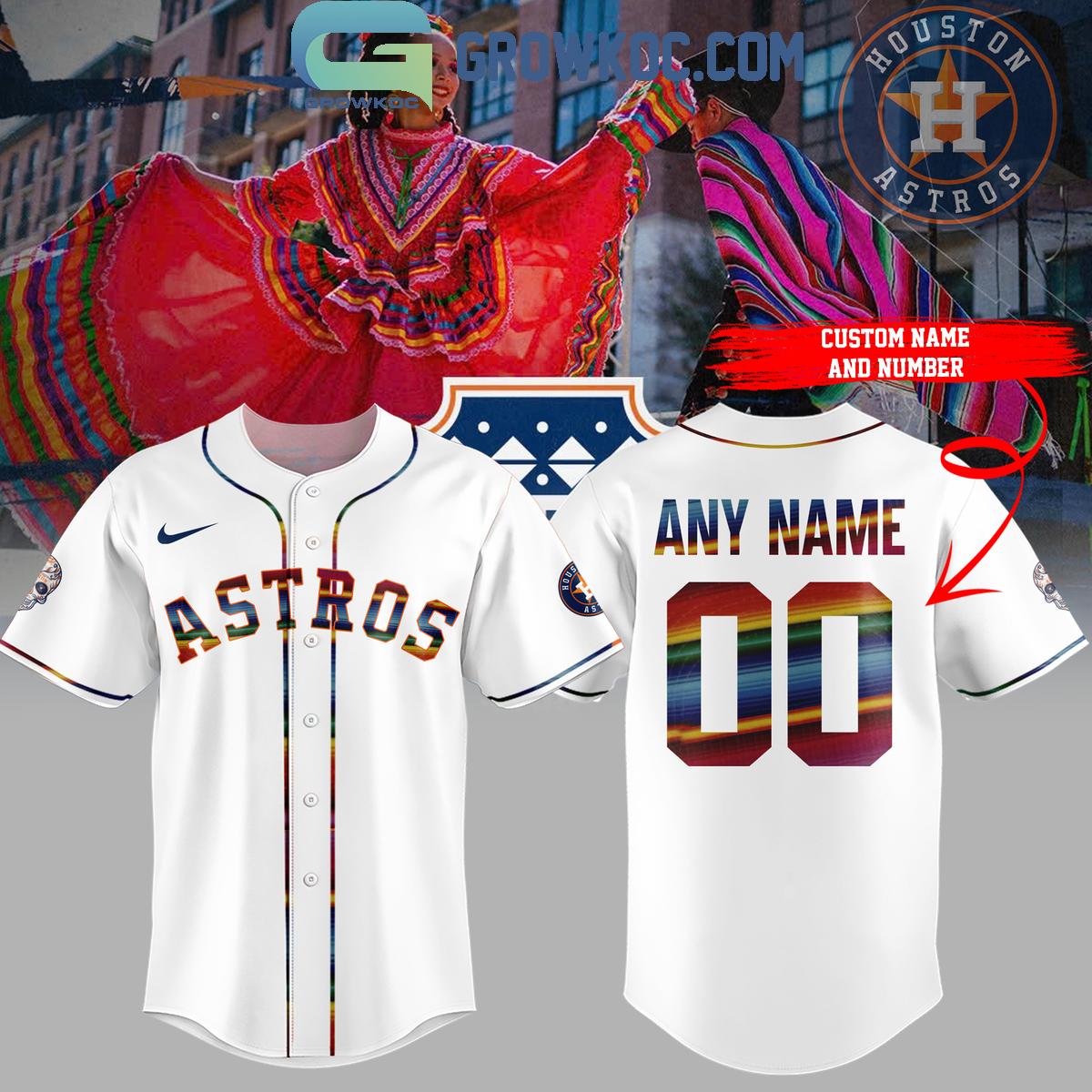 Houston Astros Baseball 2024 Hispanic Heritage Month Personalized Baseball Jersey Unisex T-shirt, Sweatshirt, Hoodie, Long Sleeve Tee - T-Shirt, Sweatshirt, Hoodie