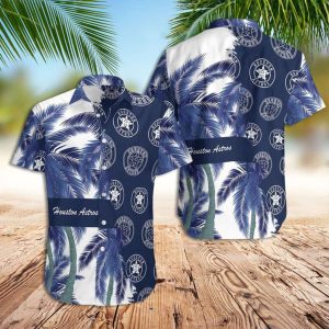 Houston Astros Beach With Coconut Trees Hawaiian Shirt, Houston Astros Beach Hawaiian Shirt, Astros Hawaiian Shirt, Houston Astros Hawaiian Shirt - T-Shirt, Sweatshirt, Hoodie