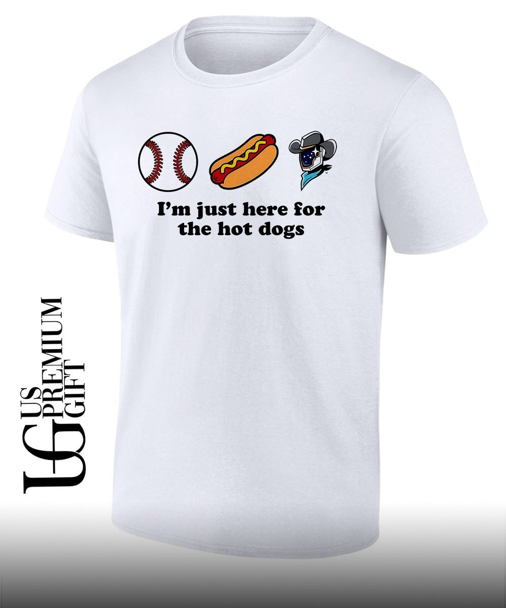 Houston Astros MLB Baseball Im just here for the hot dogs shirt Unisex T-shirt, Sweatshirt, Hoodie, Long Sleeve Tee - T-Shirt, Sweatshirt, Hoodie