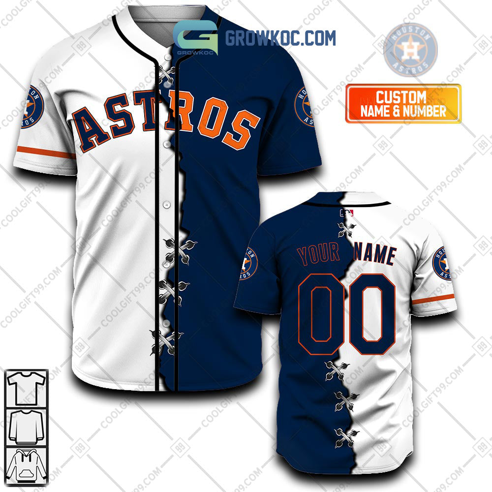 Houston Astros MLB Personalized Mix Baseball Jersey Unisex T-shirt, Sweatshirt, Hoodie, Long Sleeve Tee - T-Shirt, Sweatshirt, Hoodie