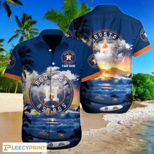 Houston Astros MLB Team Custom Hawaii Shirt Gift For Fans, Houston Astros Hawaiian Shirt Unisex T-shirt, Sweatshirt, Hoodie, Long Sleeve Tee - T-Shirt, Sweatshirt, Hoodie