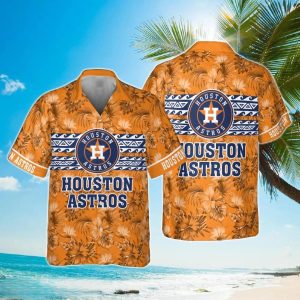 Houston Astros Major League Baseball Print Yellow Hawaiian Shirt, Houston Astros Hawaiian Shirt - T-Shirt, Sweatshirt, Hoodie