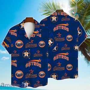 Houston Astros Major League Baseball Simple Pattern 3D Print Hawaiian Shirt For Fans, Houston Astros Hawaiian Shirt - T-Shirt, Sweatshirt, Hoodie