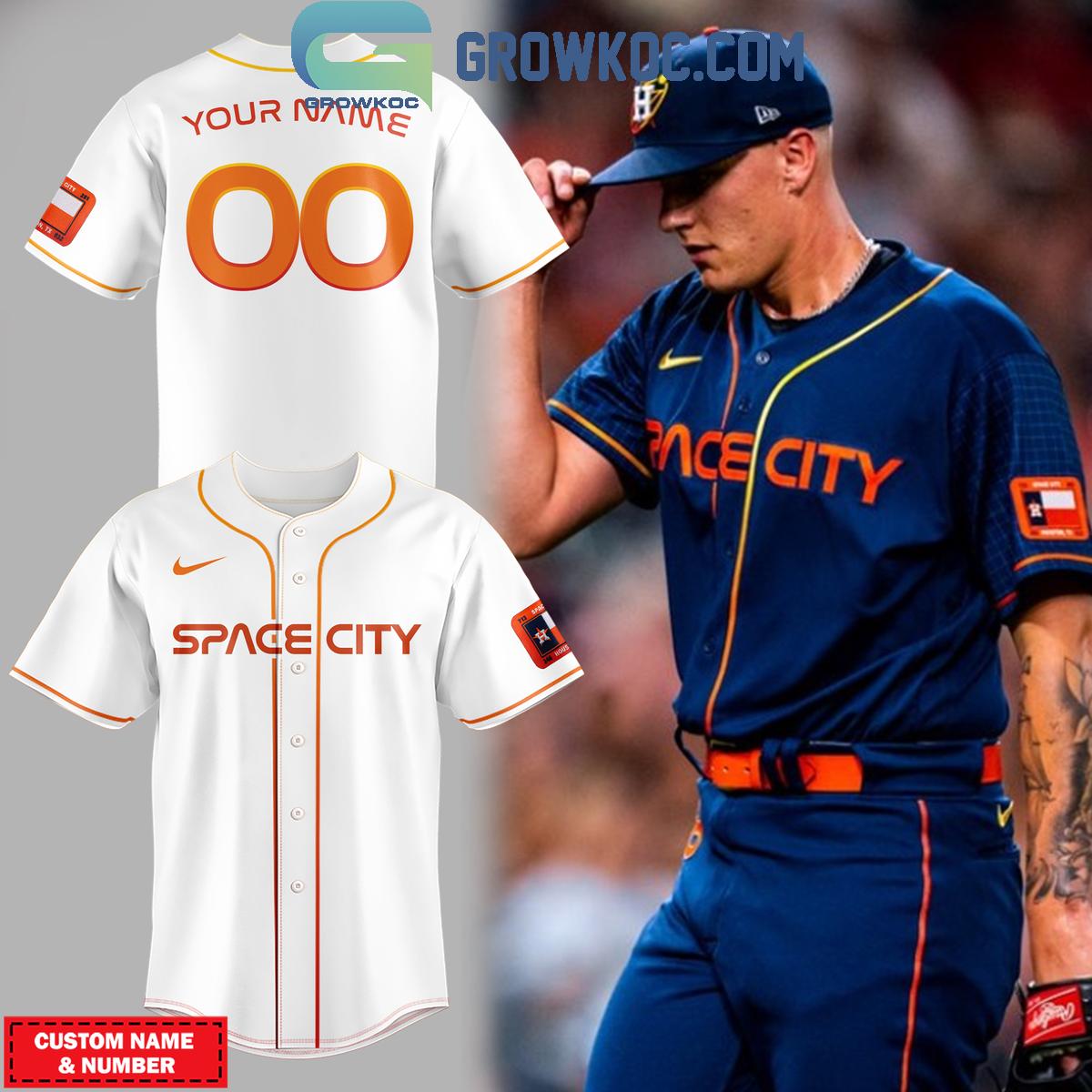 Houston Astros Space City In 2024 MLB Personalized Baseball Jersey Unisex T-shirt, Sweatshirt, Hoodie, Long Sleeve Tee - T-Shirt, Sweatshirt, Hoodie