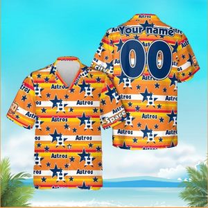 Houston Astros Star Custom Yellow Hawaiian Shirt, Houston Astros Hawaiian Shirt Unisex T-shirt, Sweatshirt, Hoodie, Long Sleeve Tee - T-Shirt, Sweatshirt, Hoodie