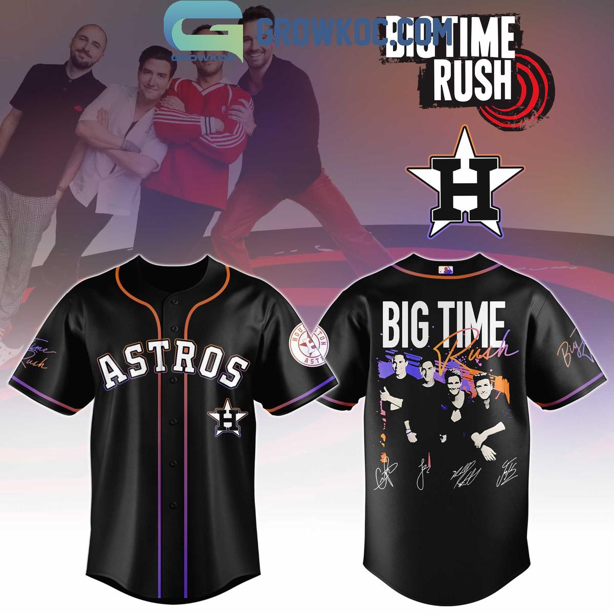 Houston Astros x Big Time Rush Tour 2025 Baseball Jersey Unisex T-shirt, Sweatshirt, Hoodie, Long Sleeve Tee - T-Shirt, Sweatshirt, Hoodie