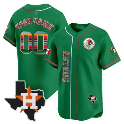 Custom Houston Astros Mexico Vapor Premier Limited V4 ¨C All Stitched Baseball Jersey baseball jersey product view 1