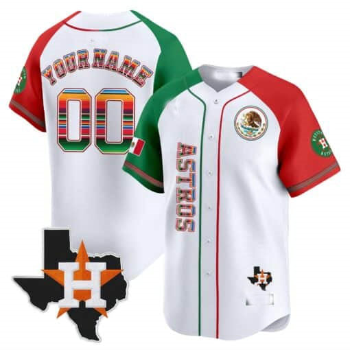 Custom Houston Astros Mexico Vapor Premier Limited V4 ¨C All Stitched Baseball Jersey baseball jersey product view 1