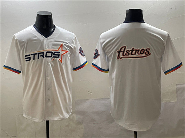Houston Astros Team Big Logo White 2025 City Connect Limited Stitched Baseball Jersey baseball jersey product view 1