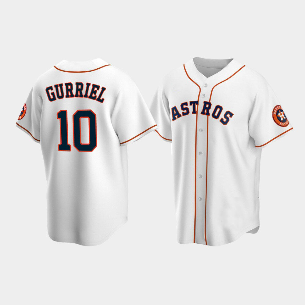 Baseball Houston Astros #10 Yuli Gurriel White Stitched Jersey baseball jersey product view 1
