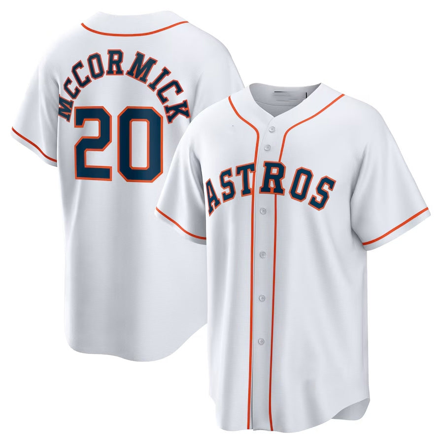 Houston Astros #20 Chas McCormick Home Replica Player Jersey - White Stitched Baseball Jersey baseball jersey product view 1