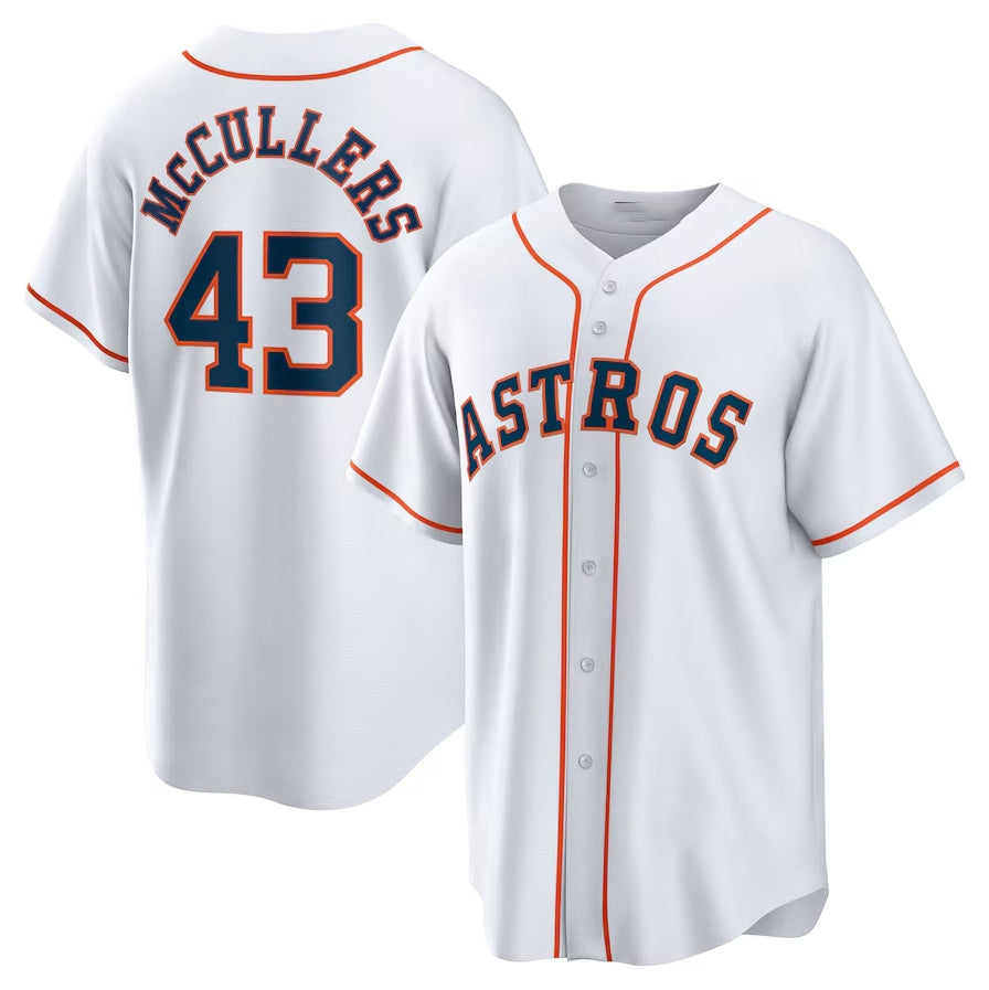Houston Astros #43 Lance McCullers Jr. Home Replica Jersey - White Stitched Baseball Jersey baseball jersey product view 1