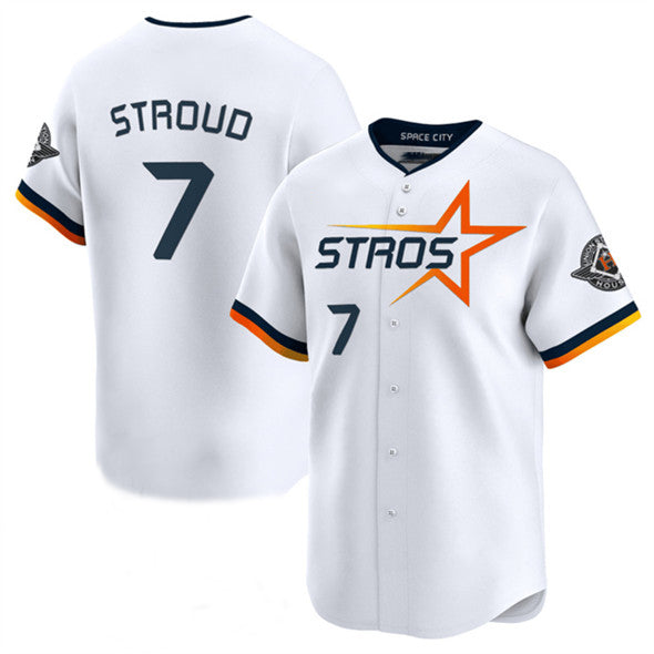 Houston Astros #7 C.J. Stroud White 2025 City Connect Limited Stitched Baseball Jersey baseball jersey product view 1