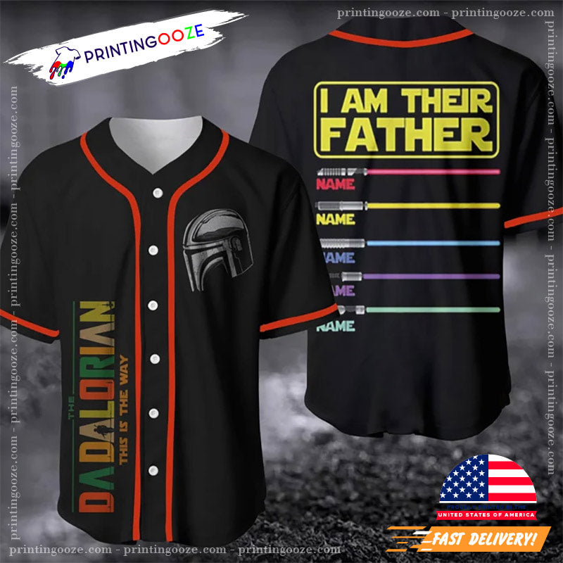 I Am Their Father Personalized Baseball Jersey, Daddy Fathers Day Gifts Unisex T-shirt, Sweatshirt, Hoodie, Long Sleeve Tee - T-Shirt, Sweatshirt, Hoodie