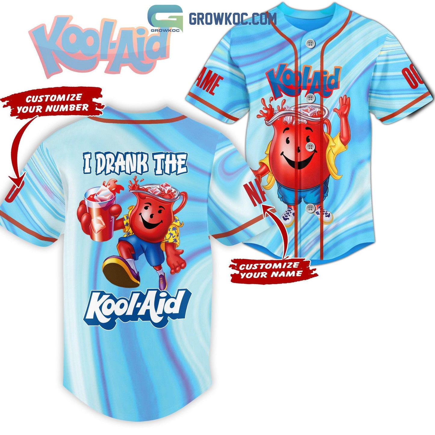 I Drank The Kool Aid Personalized Baseball Jersey Unisex T-shirt, Sweatshirt, Hoodie, Long Sleeve Tee - T-Shirt, Sweatshirt, Hoodie
